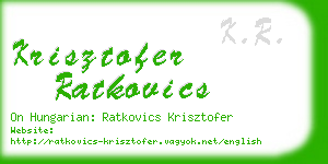 krisztofer ratkovics business card